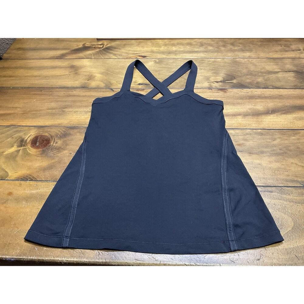 Lululemon Run Mile a Minute Blue Black Tank Size 8